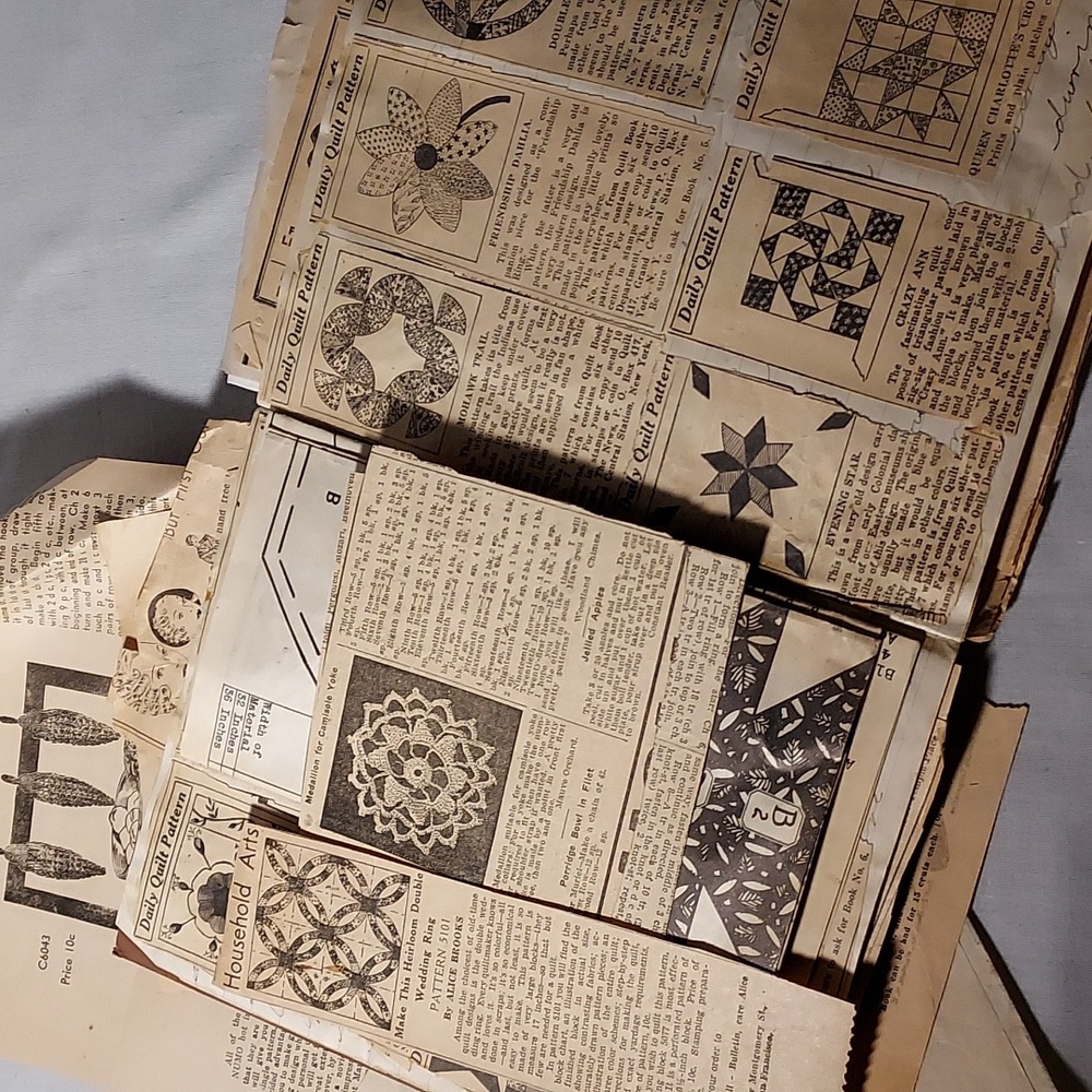 RARE ONE OF A KIND Grandmother's Handmade Book of Crochet Quilting Instructions